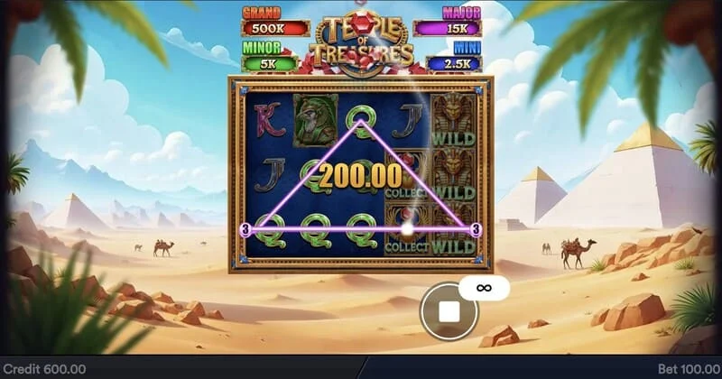 Temple of Treasures - Skrini kuu yenye rekebisho na mpangilio wa Misri
